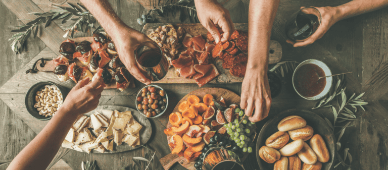 A rich feast featuring fresh produce and local Balkan delicacies