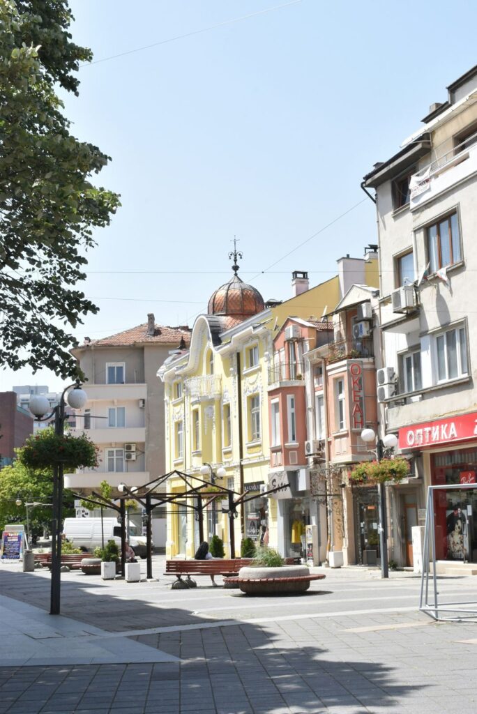 The pedestrian area in central Burgas