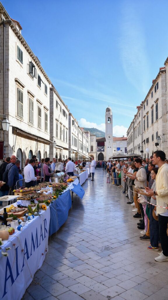 Dubrovnik Table during teh Good Food Dubrovnik Festival